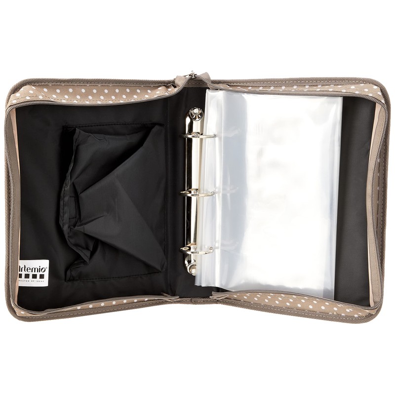 Artemio Kit with Clear Stamp Storage Binder, Fabric, Plastic, brown,