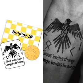 Boldink Temporary Tattoos, semi permanent tattoos, 15-day long lasting tattoo sticker, waterproof and anti-reflective, unique design(Bird Totem)