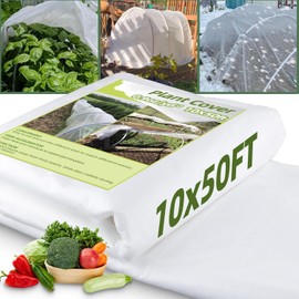 10x50ft Plant Covers Freeze Protection 0.9 oz/yd -Frost Cloth Blanket Floating Row Cover for Winter