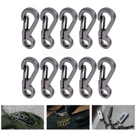 AIMALL 10/20x Mini Carabiner Keychain Clip - 0.95 Inch Zinc Alloy Spring Hook, 15kg Load Capacity, Black/Silver/Gun Grey, for Keys, Outdoor Gear, DIY Tools
