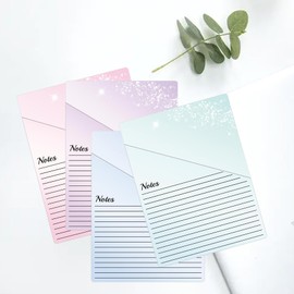 Lined Vertical Slash Pocket File Folders 8 Pack Lined File Folders Tabs Paper Holders 9” x 12”Double Sided Ruled Note Taking Half Pocket Filing Jacket for School and Office Supplies