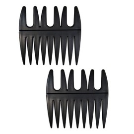 MSC-001 Mesh Comb, Men's Pomade Comb, Coarse, Hair Set, All Back Comb Over, Comb, 2 Pieces, Sparkling Puffy Round