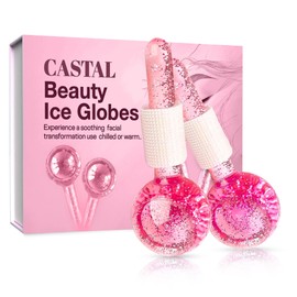 Ice Globes for Face 2Pcs – Enhancing Daily Beauty with Ice Globes for Facials, Skin Tightening & Anti-Aging – Perfect Facial Ice Globes for Puffiness & Wrinkles of Face, Neck & Eyes – Pink
