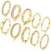 Florideco 10 PCS Dainty Rings for Women Non Tarnish Stackable