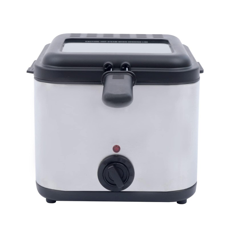 Electric Deep Fryer with Basket - 1000W, 2.5L Oil Container,