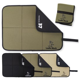 Ladle Mark Sauna Mat, Foldable, Insulated, Heat Resistant, Waterproof, Easy to Carry, Neoprene, 0.2 inch (5 mm) Thick, Cushioning, Ideal for Public Saunas, Bedrock Baths, Outdoor Baths, Sauna Goods
