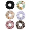 Thoquene Pack of 6 Scrunchies, Soft Elastic Hair Scrunchies