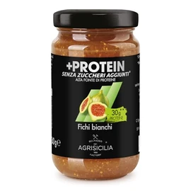 Agrisicilia +Protein fichi bianchi, fonte di proteine, senza zuccheri aggiunti vasetto 240 grammi ideale per colazione e merenda