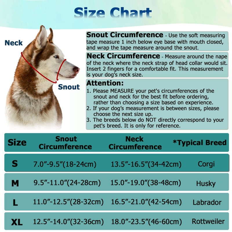 BARKLESS Muzzle Leash for Heavy Pullers, No Pull Stylish Head