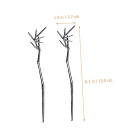 Baluue 2pcs Minimalist Bamboo Hair Stick Retro Hair Accessories for Women Teens for Daily Wear Special Occasions