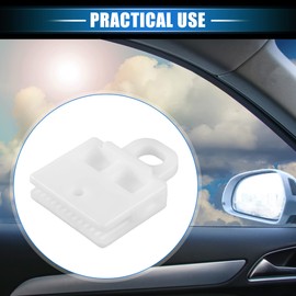 VekAuto 2 Pcs Window Door Glass Channel Retainer Clip, 2.09"x1.57"x0.47" Glass Regulator Holder Sash Clip Universal for Car Truck Van Durable Plastic White