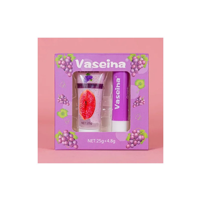 Balsamo Para Labios Hidratante Vaselina + Exfoliante 6 Duos