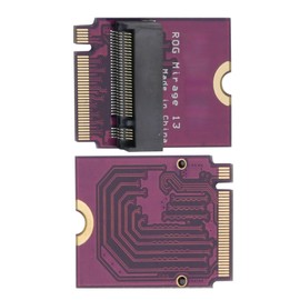 Suckoo for ROG Phantom 13 Laptop 2280 Replace 2230 SSD Hard Drive Adapter Plate Card NVME M-Key M.2 PCIE 4.0 Gold Finger Adapter 180 Degree Reverse Upgrade Converter Purple