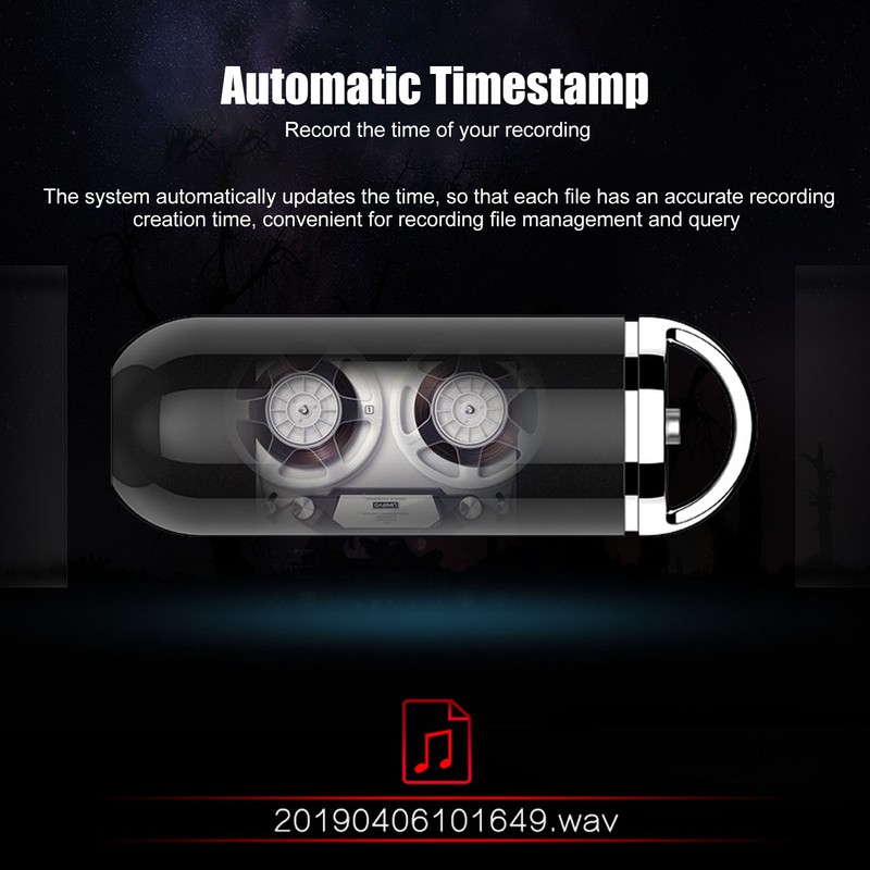 Voice Activated Recorder Stylish Multifunction Intelligent HD Noise Reduction Digital