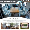 Knextrepoy Blue Marble Print RV Dinette Cushion Covers RV Stretch