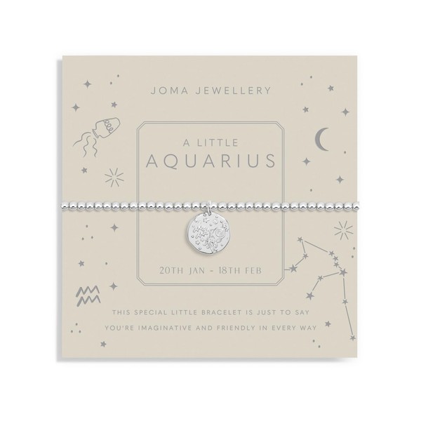 Joma Jewellery STAR SIGN A LITTLE AQUARIUS Silver Plated 17.5cm