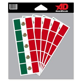 Mexico Flag Sticker Decal for Helmets (Football, Baseball, Softball, Hockey, Lacrosse, Etc.) 50 Stickers The Original Award Decals Premium 20mil Thick Helmet Decals Made in The USA Since 1976