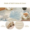 Blue Teal Coral Table Runners, Summer Beach Starfish Coastal Coffee