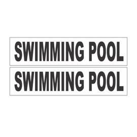 2-6x24 Swimming Pool Real Estate Rider Sign Black Double Sided