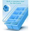 Large Ice Cube Tray 2 Pack, Lxndaser 2 Inch Silicone