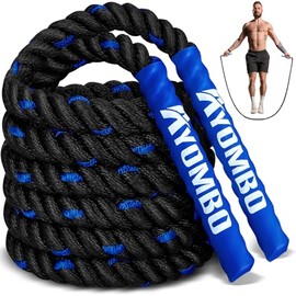 Cuerda de saltar, cuerda de saltar con peso para fitness, cuerdas de saltar pesadas de 1 libra para hombres, mujeres y niños, cuerdas de saltar de bat