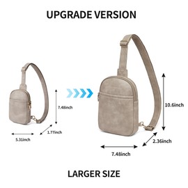 CORALDAISY Large Crossbody Bags for Women travel Sling Bag Leather Cross body Purse Big Purses for Women