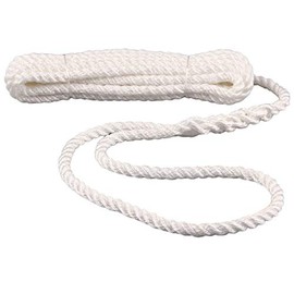 Navyline Polypropylene Mooring Line with Eye – White, Diameter and Length: 12 mm Diameter 7 m Long