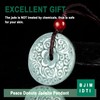 BJIMIDTI Natural Green Jade Necklaces for Women Good Luck Donut