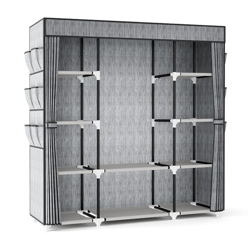 VTRIN Portable Closet Wardrobe for Hanging Clothes 57.3 Inch Large