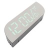 Digital Alarm Clock Multifunction Innovative Silent Temperature Humidity LED Mirror