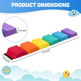 New-Bounce Hexagon Gymnastics Mat - Gym Equipment Mats for Kids - Trainer Tumbling Mat