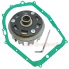 JINFANNIBI CNC Billet Clutch Basket Kit & Cover Gasket for