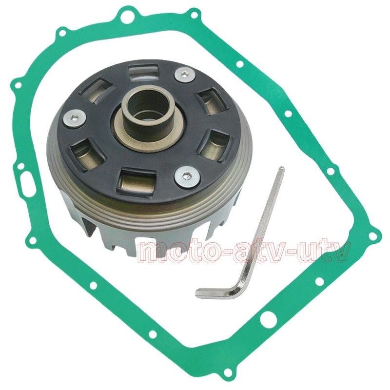 JINFANNIBI CNC Billet Clutch Basket Kit & Cover Gasket for