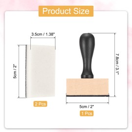 sourcing map Mini Ink Blending Tool Set, Ink Paints Applicator Mixing Tools with 2pcs Flat Foam Refills for Scrapbooking Craft Painting Drawing Blending,Black