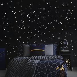 Glow in the dark stickers: 350 fluorescent stars and dots - for a starry night sky
