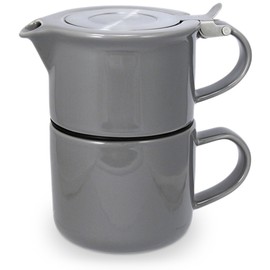 FORLIFE Tea for One with Infuser 14 ounces, Gray