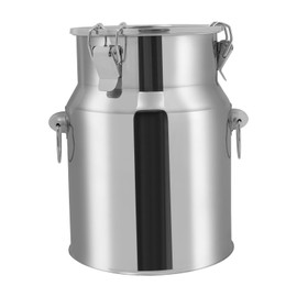 VPABES 5L/1.32Gallon Stainless Steel Milk Can, Milk Container Milk Jug Milk Bucket Wine Pail Bucket Bottle Liquid Container Storage for Grain Wine Liquid,Stainless Steel Sealed Tank