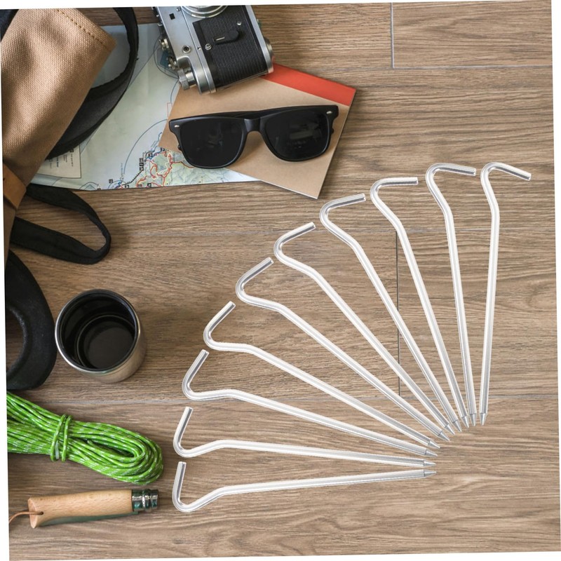 Outanaya 1set Outdoor Aluminum Alloy Tent Stakes Heavy Duty Pegs