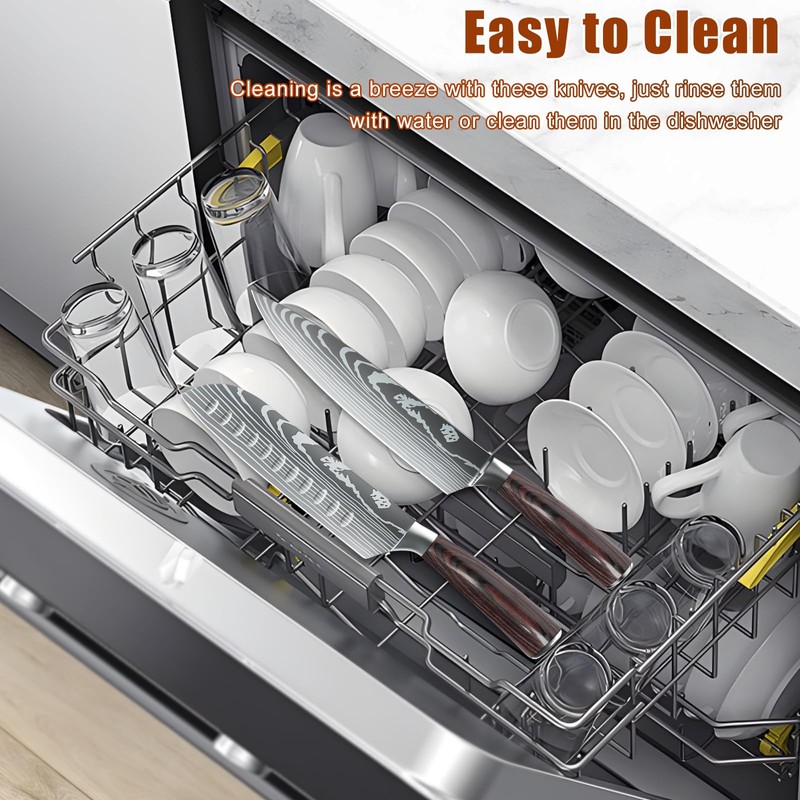 Dfito Knife Block Set,15 PCS Knife Set with Block and