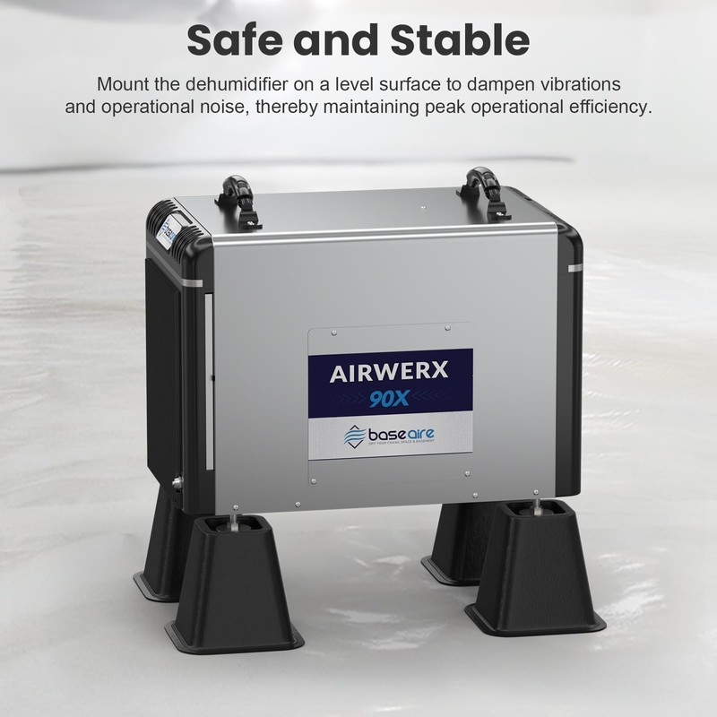 BaseAire Dehumidifier Riser Kit for BaseAire Commercial, Crawlspace, Basement, Garage