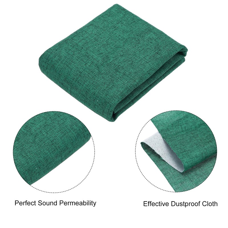 uxcell Dark Green Speaker Grill Cloth 20"x58" Stereo Box Fabric