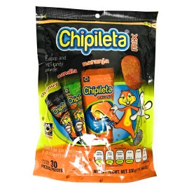 Chipileta Mix Multicolor Sugar Candy 30 Pieces 11.64oz 3 Flavors Made in Mexico