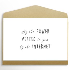 Will You Be Our Officiant Card, Wedding Officiant Proposal Card, By the Power Vested in You by the Internet