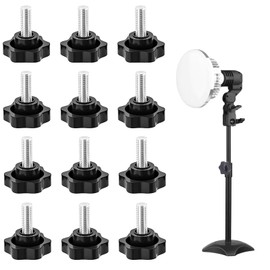 Pack of 12 Star Grip Screws M8, Wing Screw M8, Screws with Handle M8 x 20 mm, Star Head Screw, Star Screw M8 for Machine Tools, Machines, Tightening Devices, Lathe, Instrument