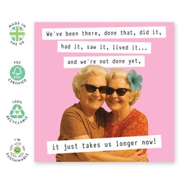 CENTRAL 23 Cute Friendship Card – We've Been There, Done That – Gifts for Friends, BFF, Besties, Her, Ladies, Women, Girls – Galentines Vintage Style – Comes with Envelope and Stickers