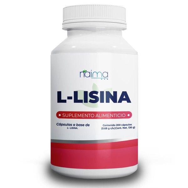 Lisina Pura - 1000 mg por Porción - 200 Cápsulas