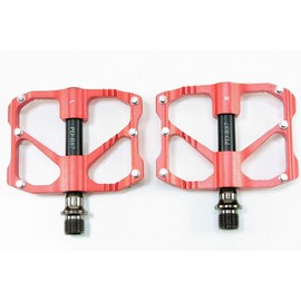 Lightweight 240g Chromoly Shaft Cr-Mo 3 Sealed Bearing Compact Design Flat Pedal PD-R87 Red PROMEND