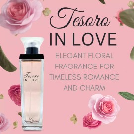 Love Tesoro In Love Eau de Parfum, 3.4 fl oz – Elegant & Romantic Scent (3-Pack)