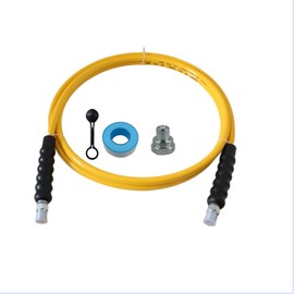 LX Hydraulics 10' 10000psi High Pressure Hydraulic Hose CH-604 Coupler 3/8" NPT Thread Hydraulic Hose Assembly,1/4" ID x 10 ft (YELLOW, 10' 10000 PSI 3/8")