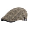 Rayson Flat Cap Men's Beret Cap Checked Adjustable Beret Hat